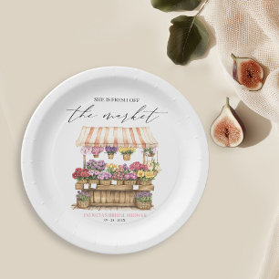 Junggesellinnen-Abschied Flower Shop Brautparty Pappteller