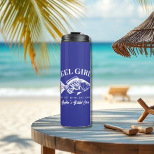 Junggesellinnen-Abschied Geschenke-Reel Girls Blau Thermosbecher
