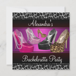 Junggesellinnen-Abschied High Heel Schuhe Hellrosa Einladung