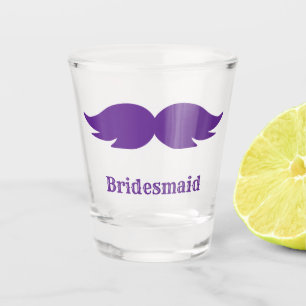 Junggesellinnen-Abschied / Hochzeit lila buschiger Schnapsglas