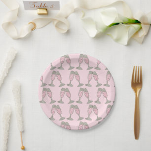 Junggesellinnen-Abschied Junggesellinnenparty Rosa Pappteller