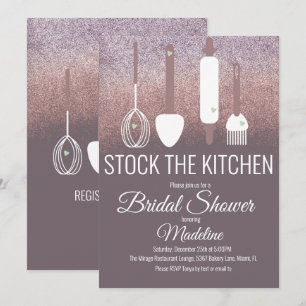 Junggesellinnen-Abschied Kitchen Shower Stock Küch Einladung