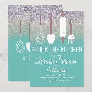 Junggesellinnen-Abschied Kitchen Shower Stock Küch Einladung