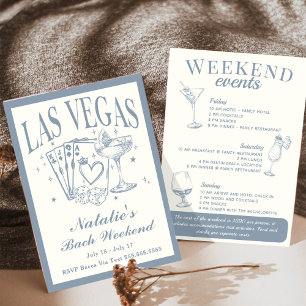 Junggesellinnen-Abschied Las Vegas Cocktail-Reisep Einladung