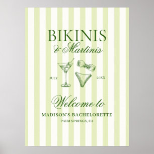 Junggesellinnen-Abschied mit Bikinis und Martinis Poster