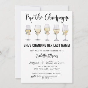 Junggesellinnen-Abschied mit Champagner Einladung