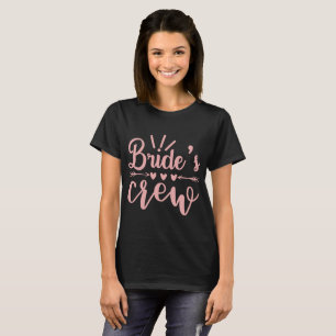 Junggesellinnen-Abschied Pink Kalligrafie Braut-Cr T-Shirt