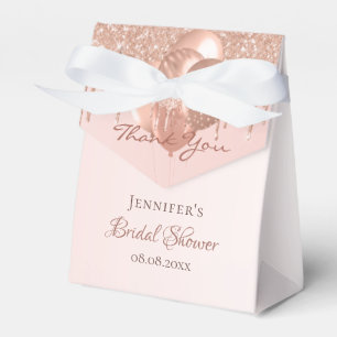 Junggesellinnen-Abschied rose-gold glänzende Tropf Geschenkschachtel