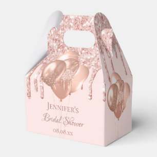 Junggesellinnen-Abschied rose gold roséfarbene gli Geschenkschachtel