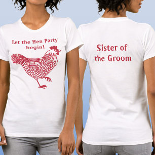 Junggesellinnen-Abschied Schwester des Bräutigams T-Shirt