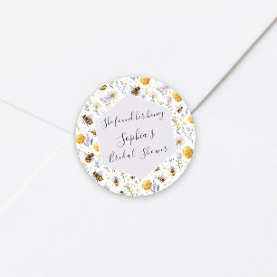 Junggesellinnen-Abschied Sie hat ihre Honigbienen  Runder Aufkleber