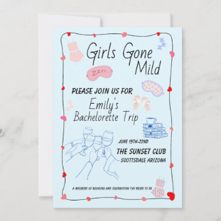 Junggesellinnen-Abschieds-Einladung Girls Gone Mil Einladung