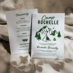 Junggesellinnen-Abschiedscamping Einladung