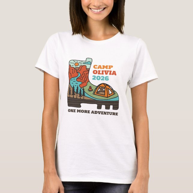 Junggesellinnen-Abschiedscamping-T-Shirt T-Shirt (Vorderseite)