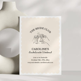 Junggesellinnen-Abschiedscocktail-Party Wochenende Einladung