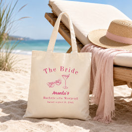 Junggesellinnen-Abschiedsparty Braut Rosa Strand Tragetasche