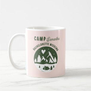 Junggesellinnen-Abschiedsparty Camping Bach Pink Kaffeetasse