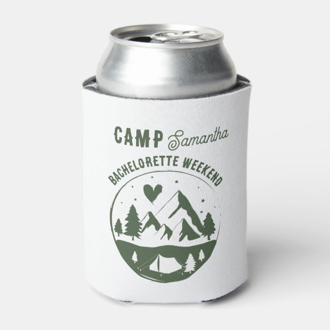 Junggesellinnen-Abschiedsparty Camping Bach Wochen Dosenkühler (Kanne Vorderseite)