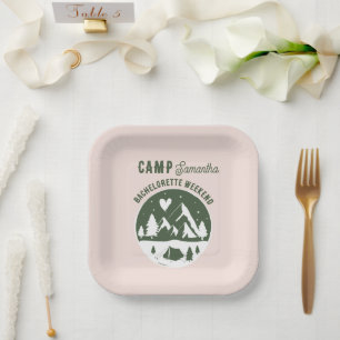 Junggesellinnen-Abschiedsparty Camping Bach Wochen Pappteller