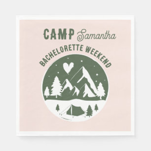 Junggesellinnen-Abschiedsparty Camping Bach Wochen Serviette