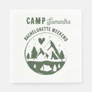 Junggesellinnen-Abschiedsparty Camping Bach Wochen Serviette