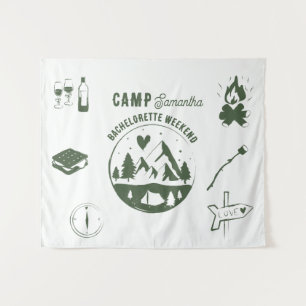 Junggesellinnen-Abschiedsparty Camping Bach Wochen Wandteppich