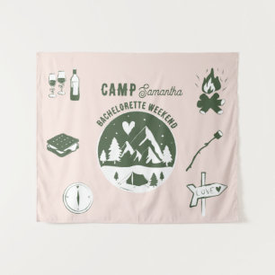Junggesellinnen-Abschiedsparty Camping Bach Wochen Wandteppich