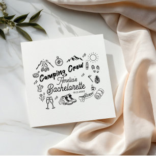 Junggesellinnen-Abschiedsparty-Camping-Crew-Camp-T Serviette
