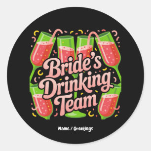 Junggesellinnen-Abschiedsparty-Design für die Brau Runder Aufkleber