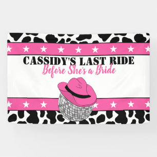 Junggesellinnen-Abschiedsparty Disco-Cowgirl Banner