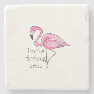 Junggesellinnen-Abschiedsparty Flamingo Ich bin di Steinuntersetzer