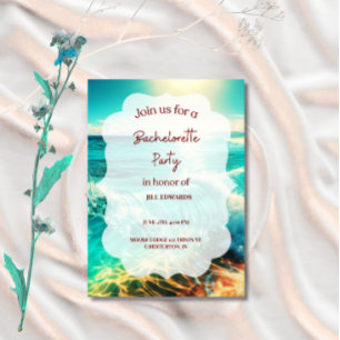 Junggesellinnen-Abschiedsparty Hochzeit Tropischer Einladung