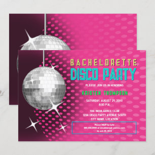 Junggesellinnen-Abschiedsparty im Disco-Stil Einladung