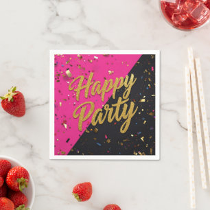 Junggesellinnen-Abschiedsparty-Konfetti-Einladung Serviette