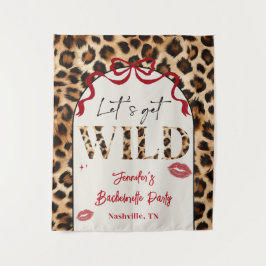 Junggesellinnen-Abschiedsparty mit Leopard-Thema v Wandteppich