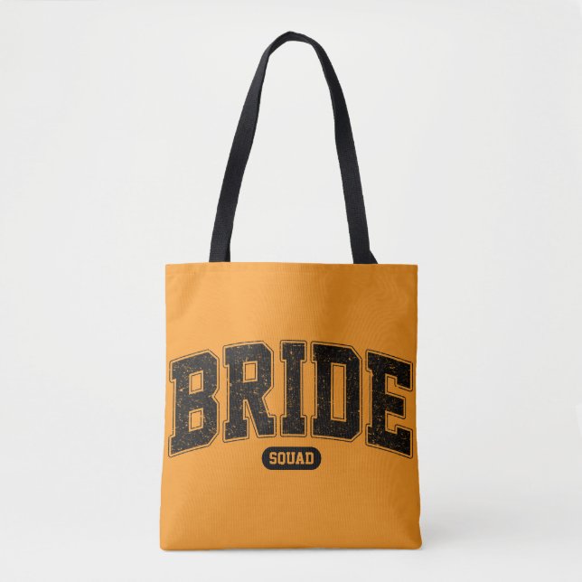 Junggesellinnen-Abschiedsparty mit Varsity-Typogra Tasche (Vorderseite)