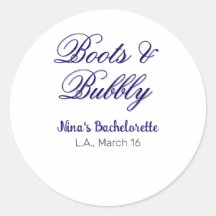 Junggesellinnen-Abschiedsparty-Name Boots & Bubble