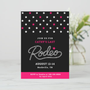 Junggesellinnen-Abschiedsparty Pink Black Ihr Letz Einladung