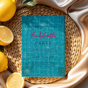 Junggesellinnen-Abschiedsparty-Poolparty-Einladung Dankeskarte