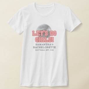 Junggesellinnen-Abschiedsparty Retro 70er Rosa T-Shirt