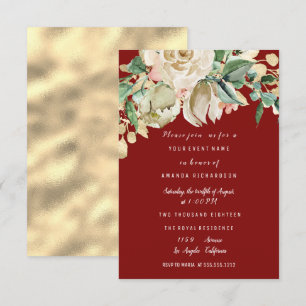 Junggesellinnen-Abschiedsparty Rose Bemalt Floral  Einladung