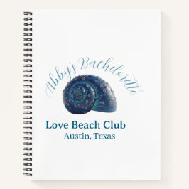 Junggesellinnen-Abschiedsparty Strandclub blauer M Notizbuch