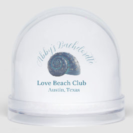 Junggesellinnen-Abschiedsparty Strandclub blauer M Schneekugeln