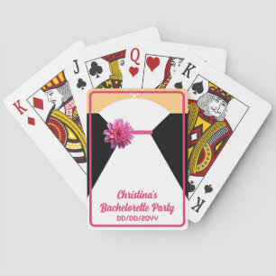 Junggesellinnen-Abschiedspoker Weiß und Rosa Braut Spielkarten