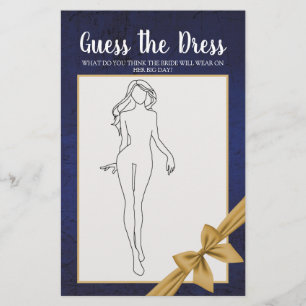 Junggesellinnen-Abschiedsspiel Navy Gold Errate da Flyer