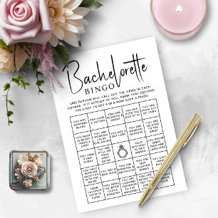 Junggesellinnen-Abschiedsspiele Bachelorette Bingo Einladung