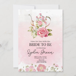 Junggesellinnen-Abschiedstee Party Teezeit mit der Einladung