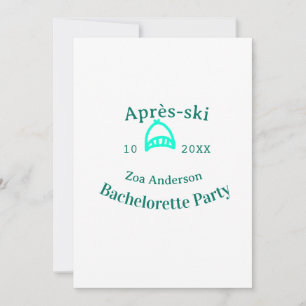Junggesellinnen-Abschiedstour turquoise Hut Name D Einladung