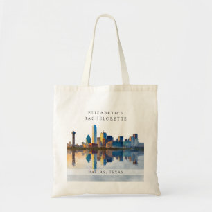 Junggesellinnen-Abschiedswoche Dallas-Skyline Aqua Tragetasche