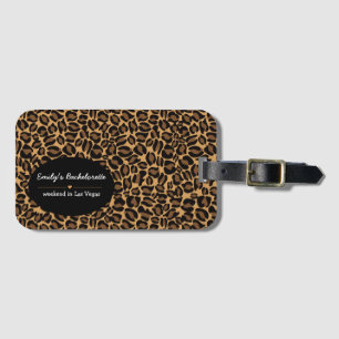 Junggesellinnen Braut Boujee Trendy Leoparden Druc Gepäckanhänger
